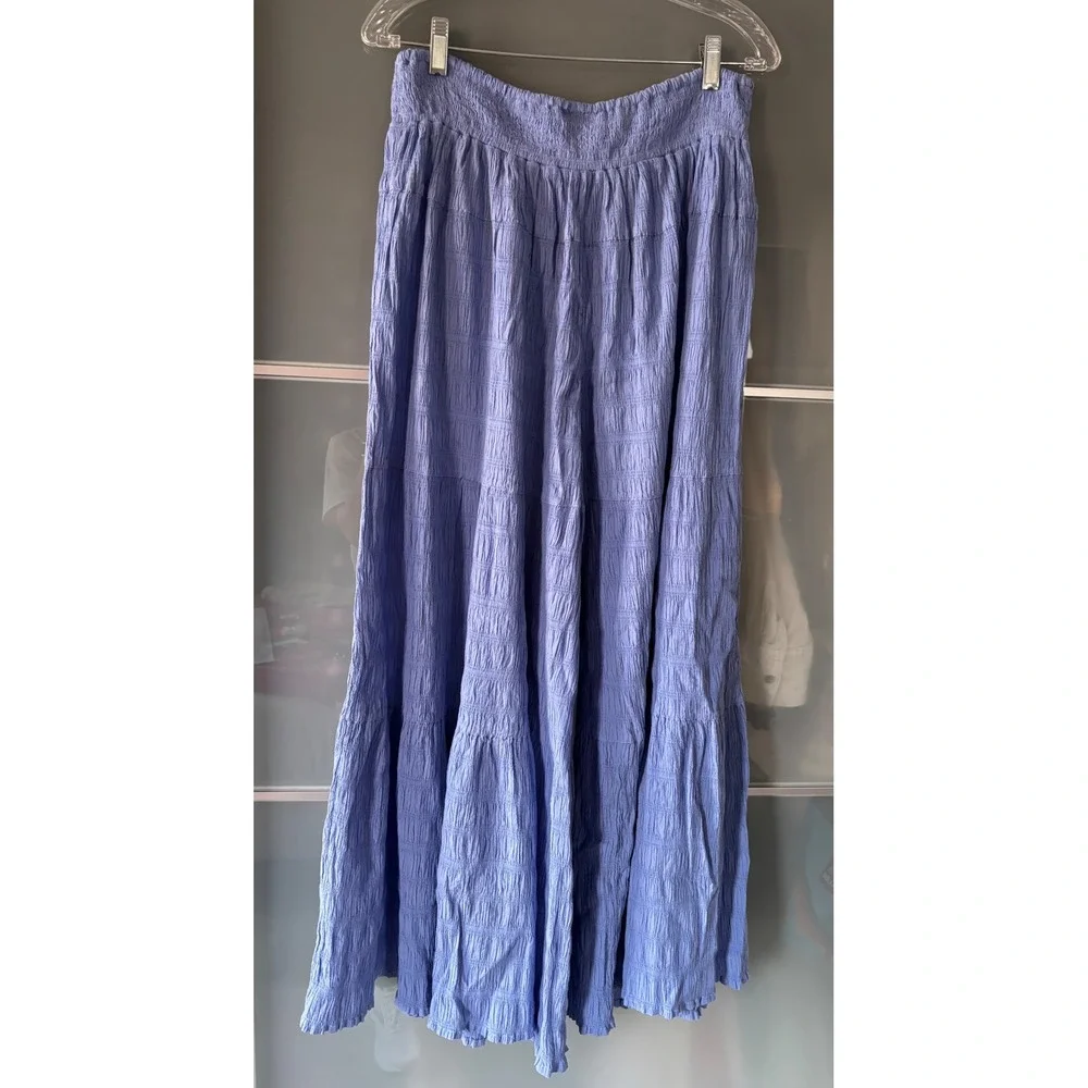 NWT** Free People In Paradise Wide Leg Pant Parachute Misty Dawn Medium Gauze